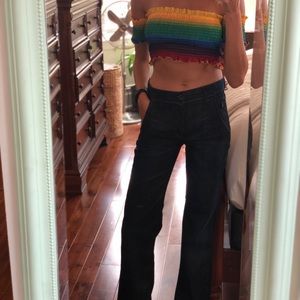 Earnest sewn wide leg stretch jean sz 25 long